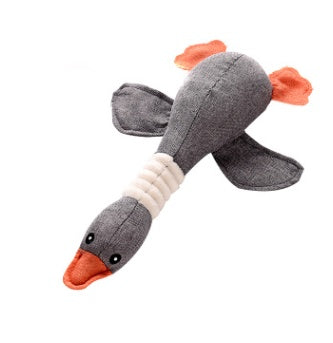 Plush Duck Dog Toy – Squeaky Chew Toy for Pets 🦆🐾