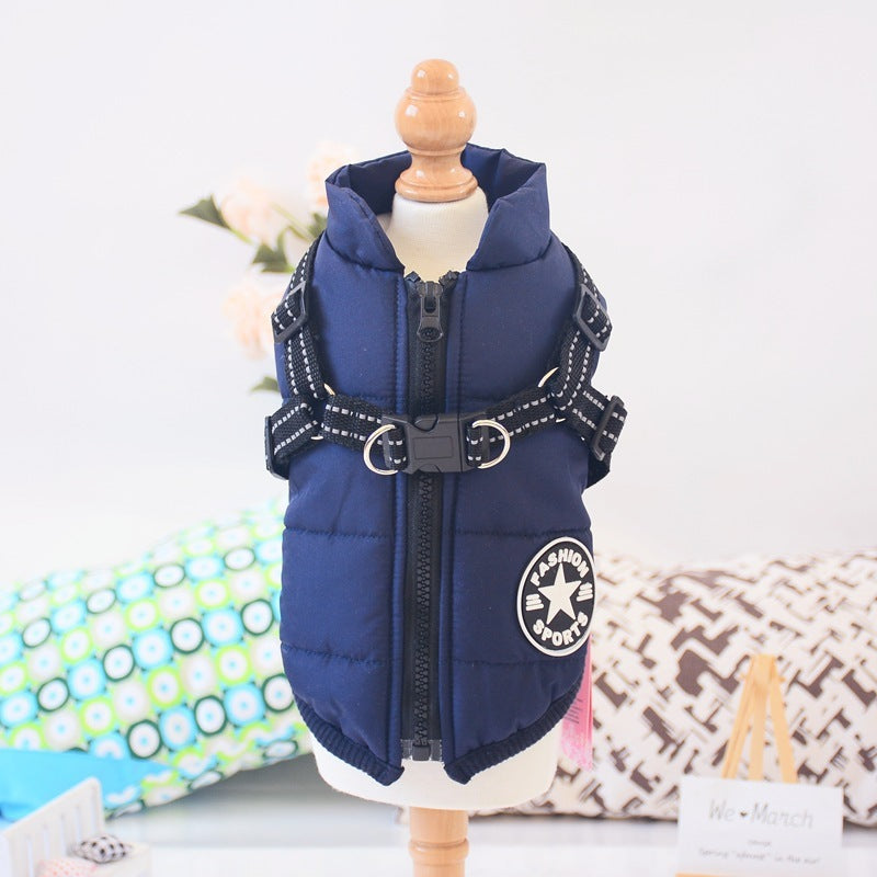 Waterproof Winter Dog Coat – Warm Jacket with Harness for Small & Large Dogs 🐶❄️