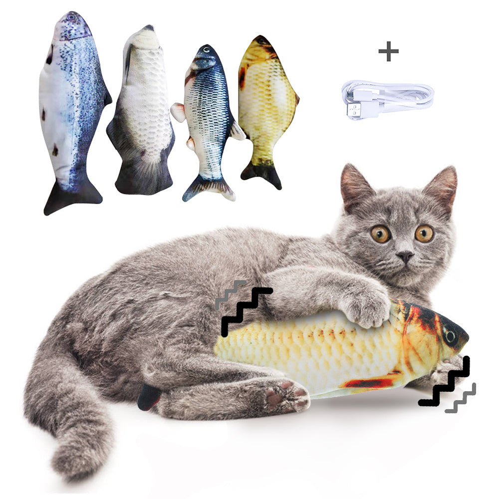 Electric Flopping Fish Toy β Realistic Jumping Pet Toy (No Catnip) πβ¨