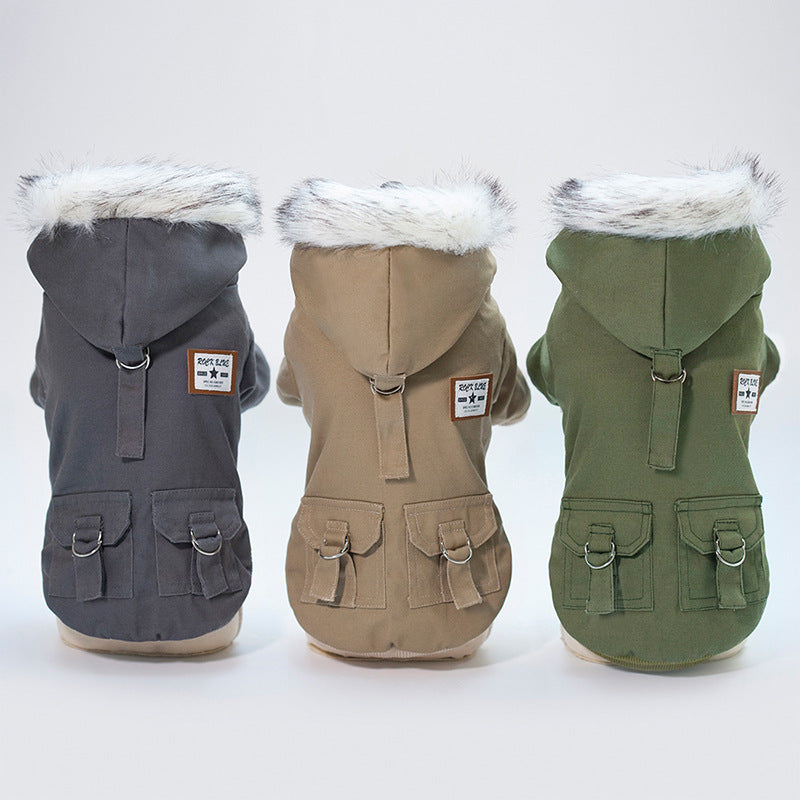 Dog Coat with Hood – Warm Pet Jacket 🐾🧢