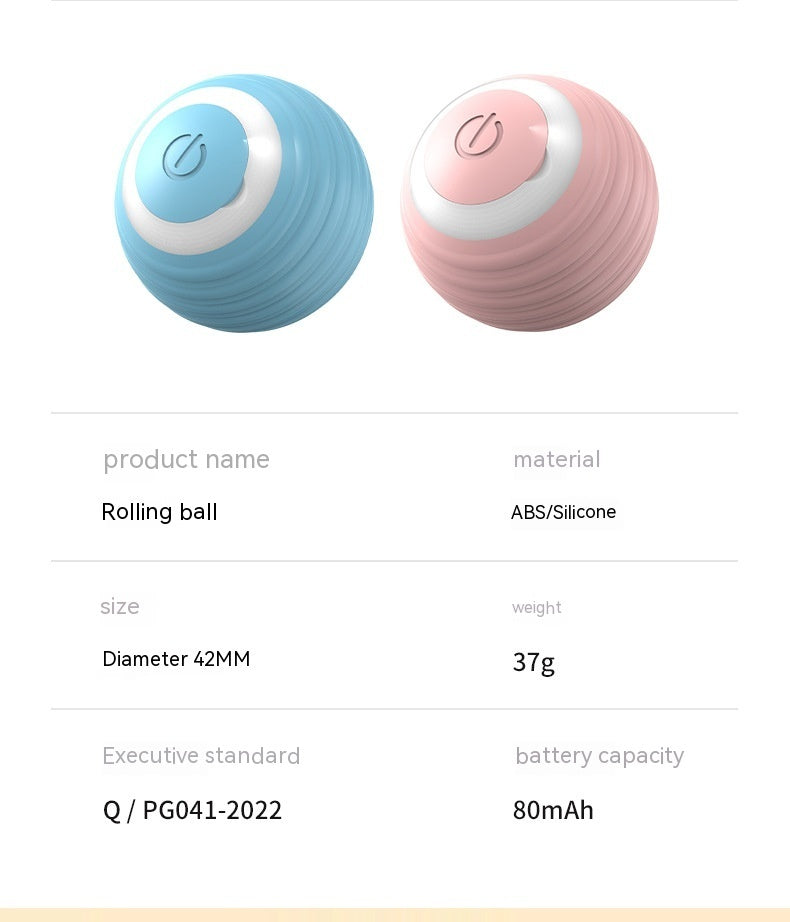 Automatic Cat Toy Ball – Self-Moving Bouncing Ball for Indoor Kittens 🐾⚽