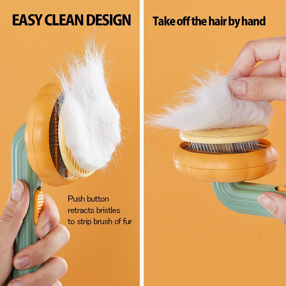 Pet Grooming Brush – Self-Cleaning Slicker for Dogs & Cats