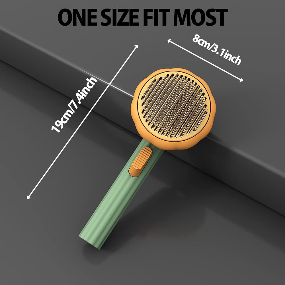 Pet Grooming Brush – Self-Cleaning Slicker for Dogs & Cats
