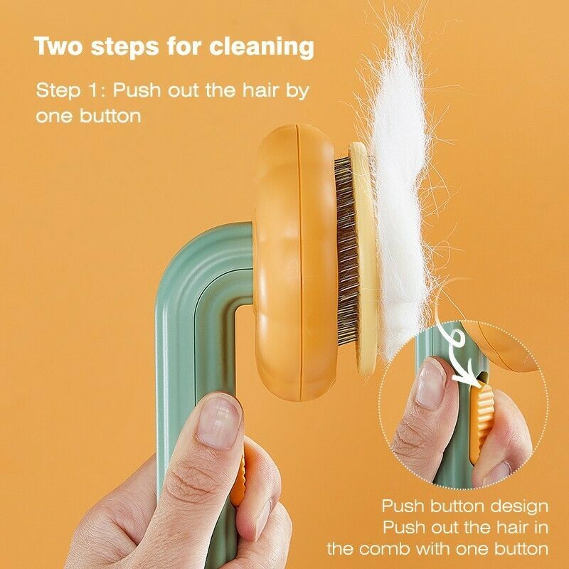 Pet Grooming Brush – Self-Cleaning Slicker for Dogs & Cats