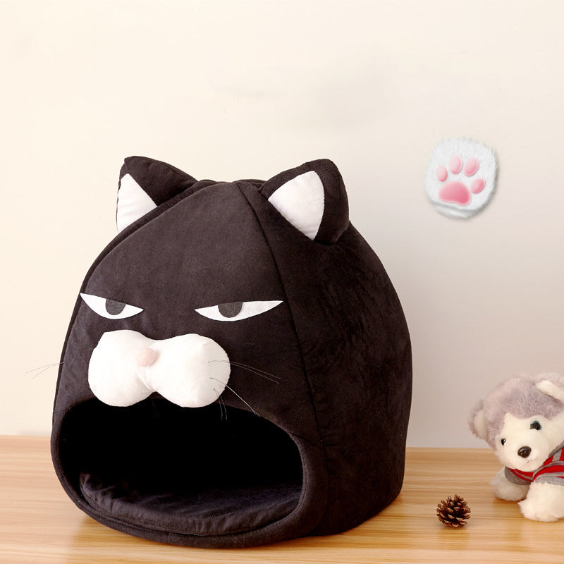 Cat House Bed – Cozy Sleeping Nest with Litter Mat 🐾🏠