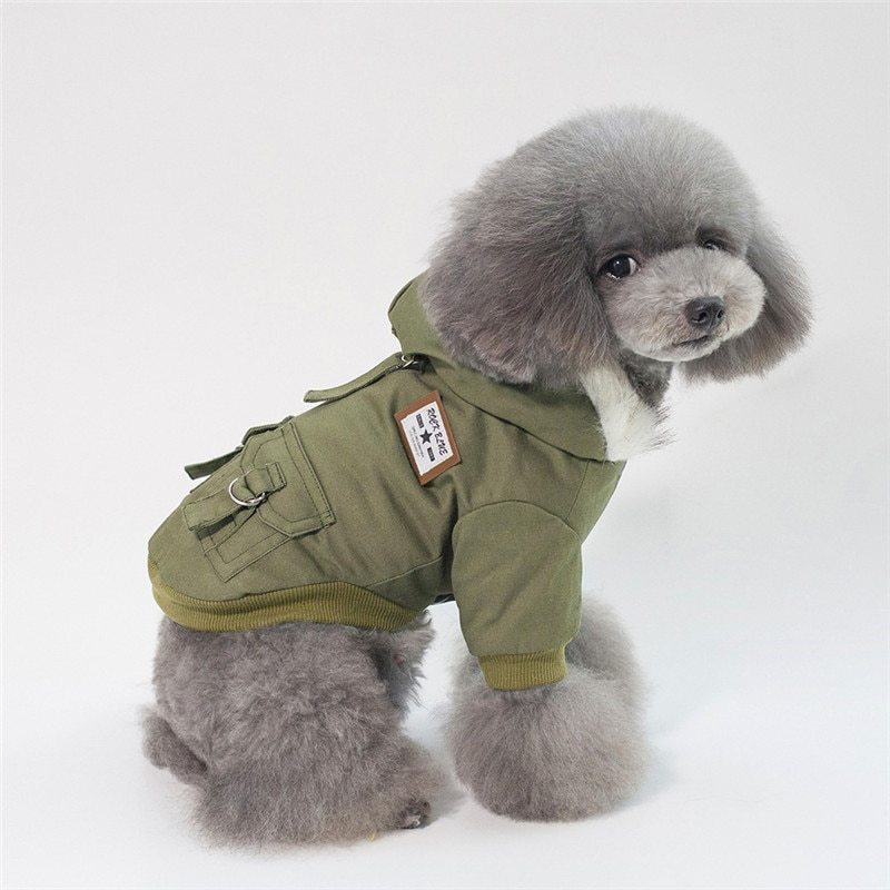 Dog Coat with Hood – Warm Pet Jacket 🐾🧢
