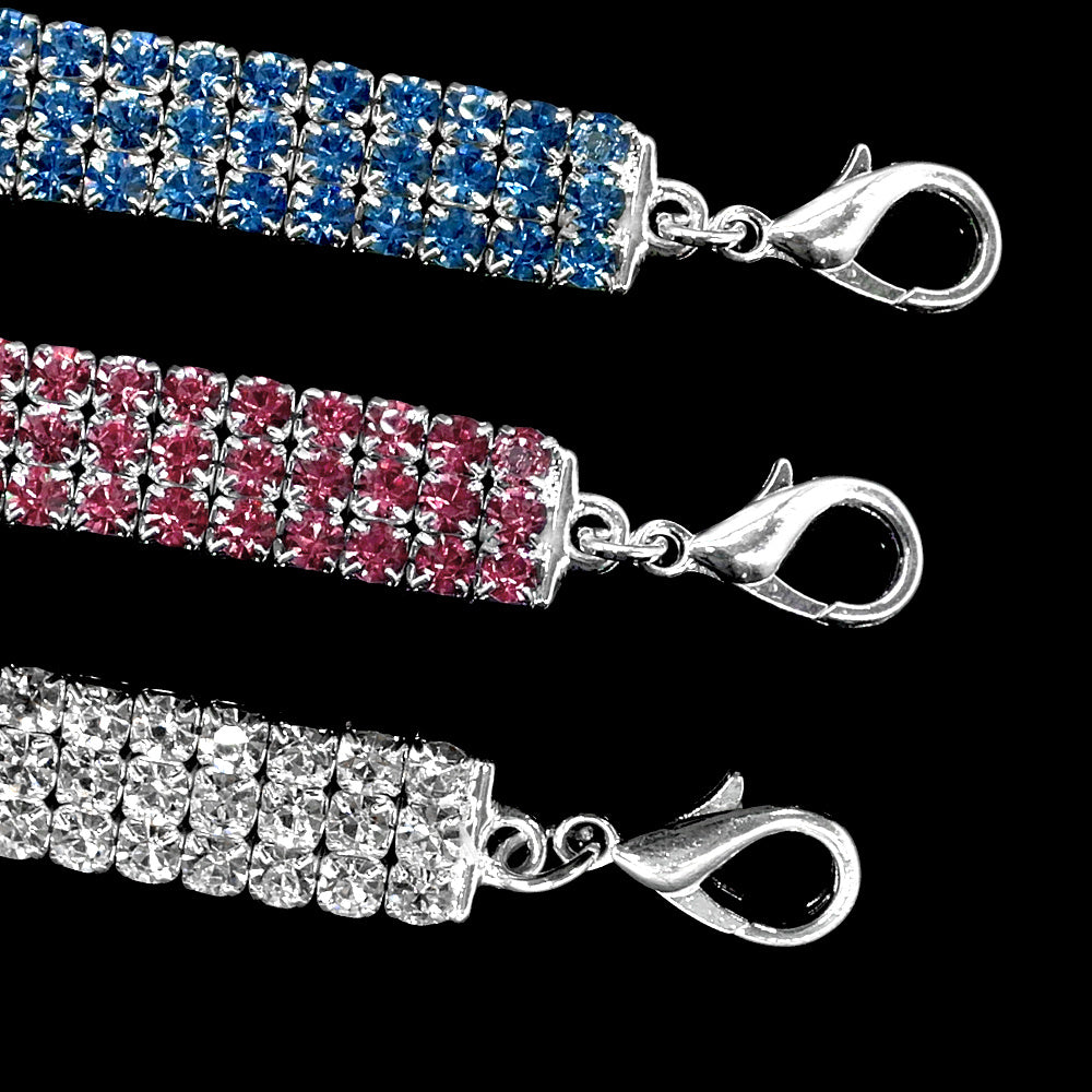 Rhinestone Bling Dog Collar & Leash – Crystal Sparkle for Small Pets
