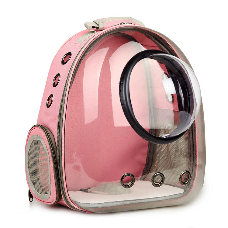 Transparent Pet Backpack – Space Capsule Carrier for Cats & Small Dogs