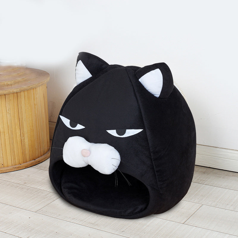 Cat House Bed – Cozy Sleeping Nest with Litter Mat 🐾🏠