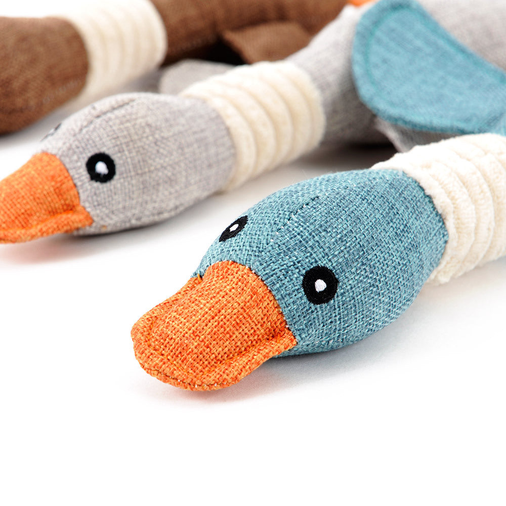 Plush Duck Dog Toy – Squeaky Chew Toy for Pets 🦆🐾