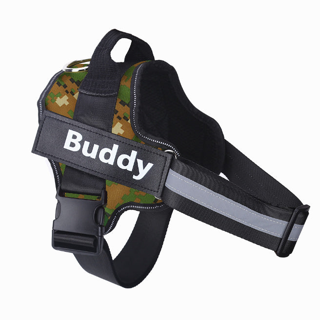 No-Pull Reflective Dog Harness – Adjustable & Personalized Vest