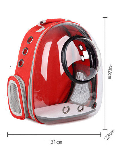 Transparent Pet Backpack – Space Capsule Carrier for Cats & Small Dogs