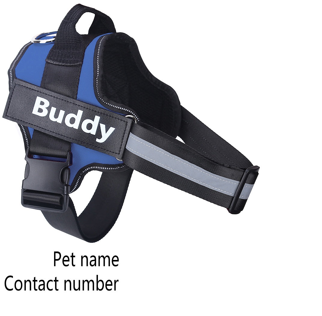 No-Pull Reflective Dog Harness – Adjustable & Personalized Vest