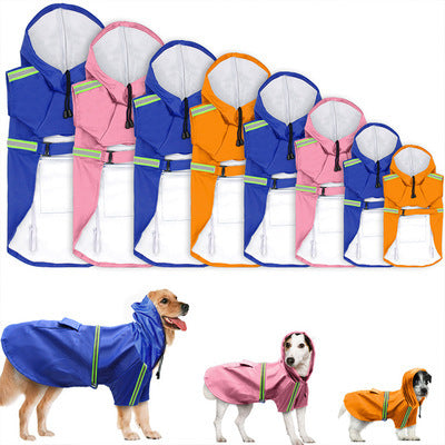 Waterproof Dog Raincoat – Reflective Cape for Small & Large Dogs 🌧️🐾