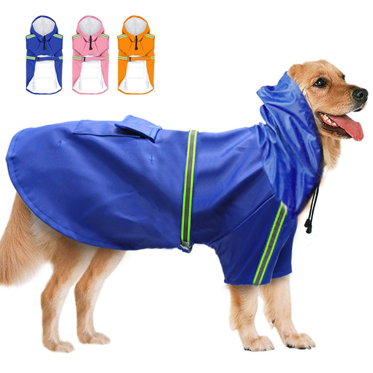 Waterproof Dog Raincoat – Reflective Cape for Small & Large Dogs 🌧️🐾