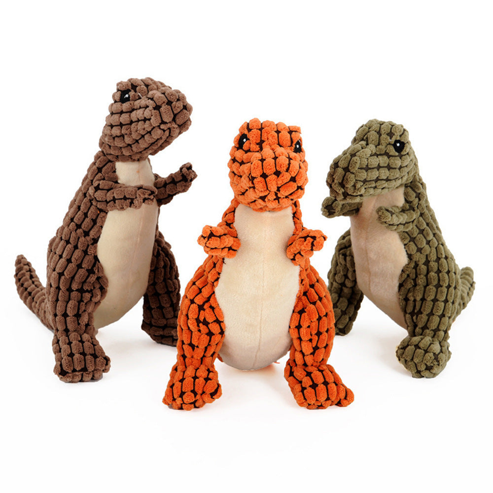 Dinosaur Dog Toy – Plush Squeaky Chew for Small & Large Dogs 🦖🐾