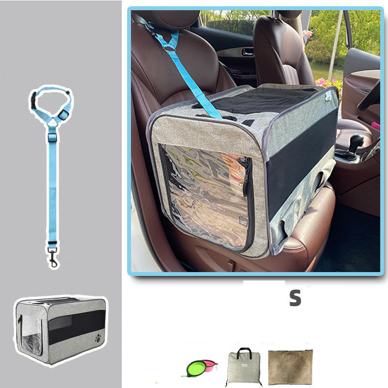 Portable Pet Travel Carrier Bag – Foldable Fabric with Safety Zippers