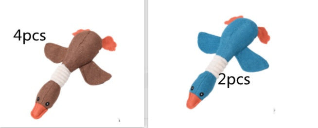 Plush Duck Dog Toy – Squeaky Chew Toy for Pets 🦆🐾