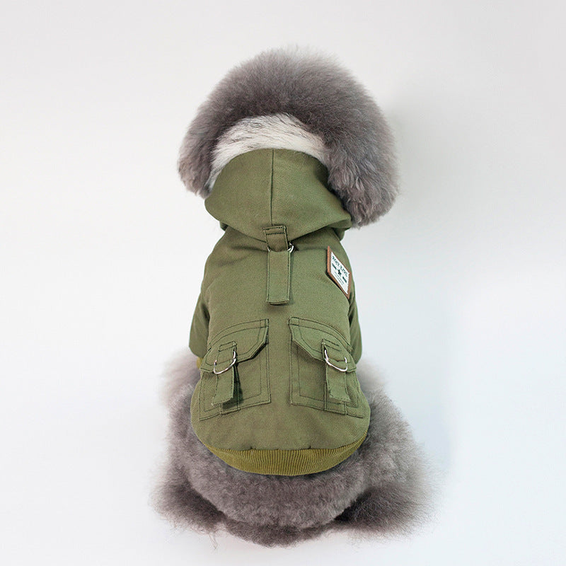 Dog Coat with Hood – Warm Pet Jacket 🐾🧢