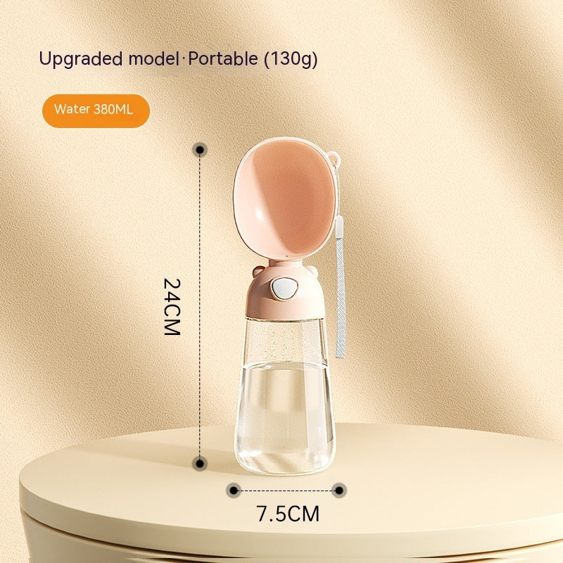 Portable Dog Water Bottle – 2-in-1 Pet Food & Water Dispenser for Travel