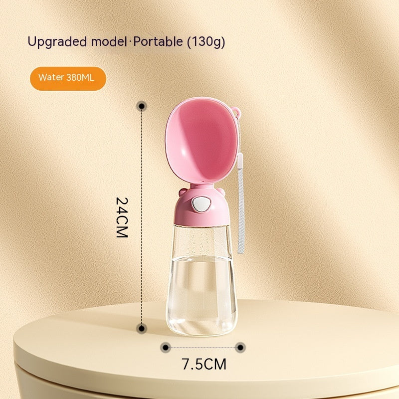 Portable Dog Water Bottle – 2-in-1 Pet Food & Water Dispenser for Travel