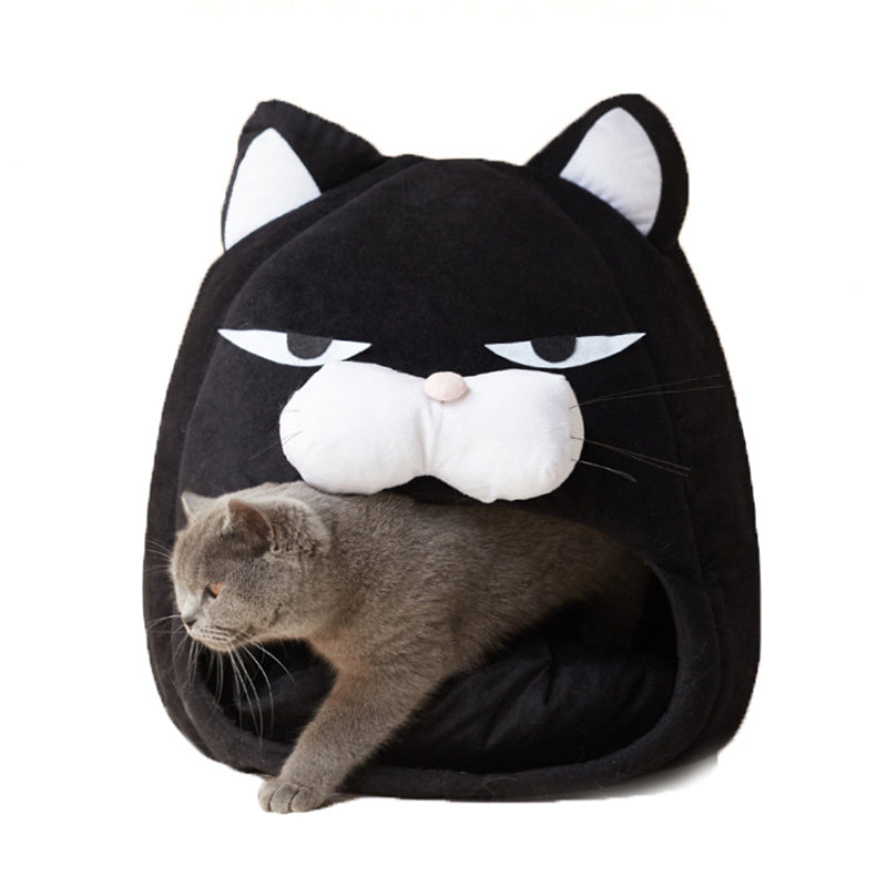 Cat House Bed – Cozy Sleeping Nest with Litter Mat 🐾🏠