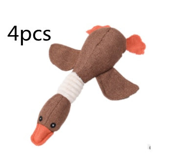 Plush Duck Dog Toy – Squeaky Chew Toy for Pets 🦆🐾