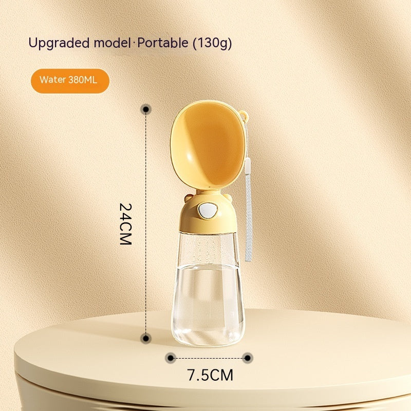 Portable Dog Water Bottle – 2-in-1 Pet Food & Water Dispenser for Travel