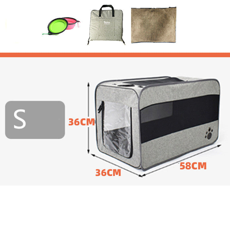 Portable Pet Travel Carrier Bag – Foldable Fabric with Safety Zippers