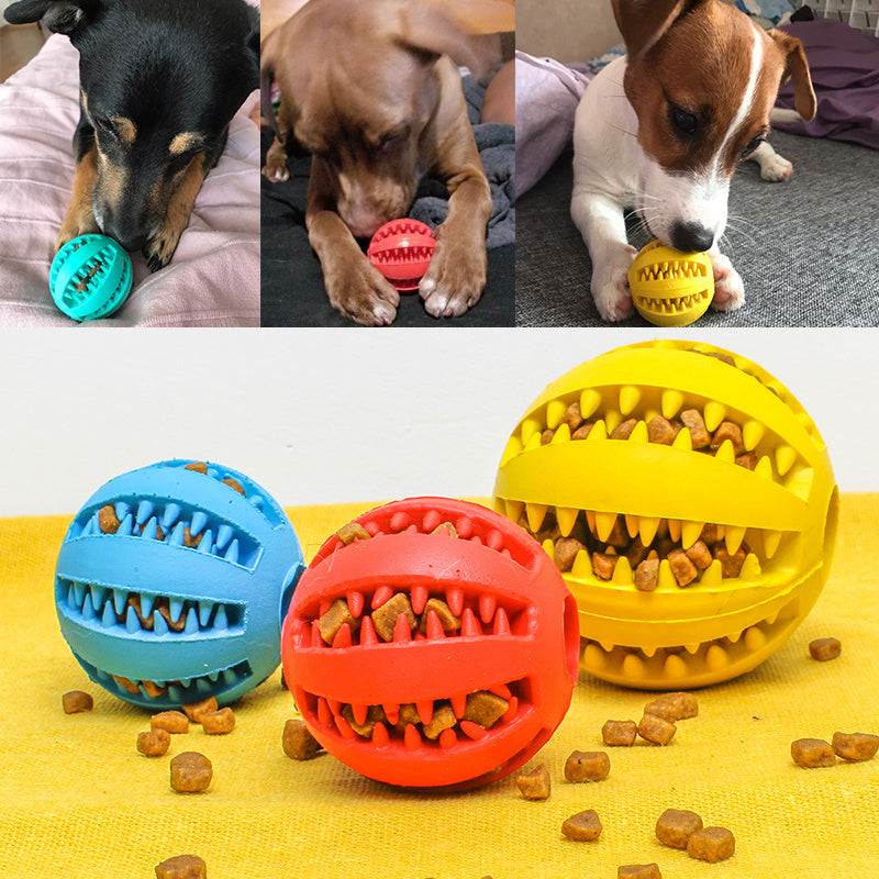 Rubber Dog Ball Toy – Funny Slow Feeder for Pets