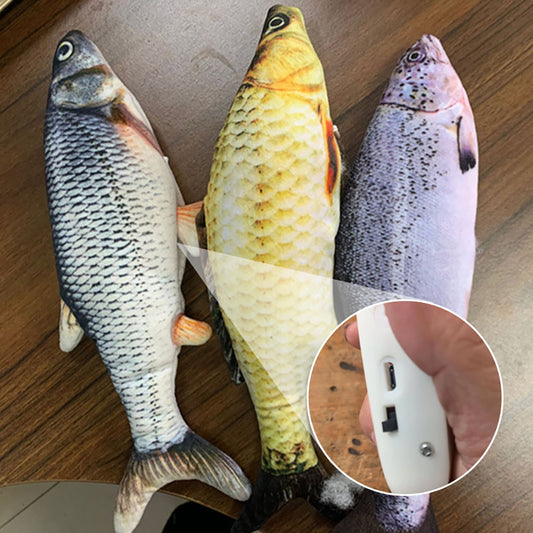 Electric Flopping Fish Toy – Realistic Jumping Pet Toy (No Catnip) 🐟✨
