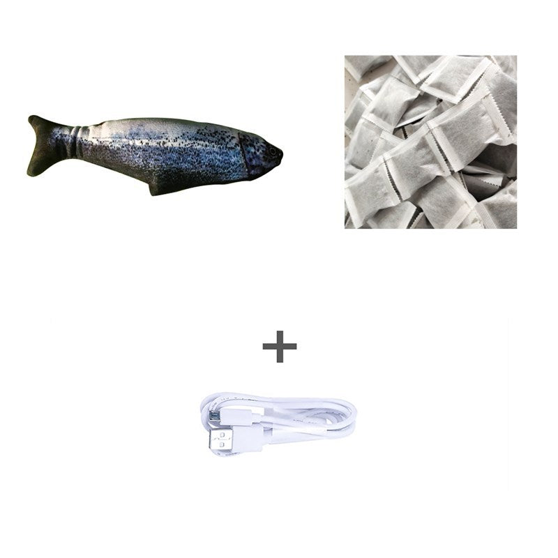 Electric Flopping Fish Toy – Realistic Jumping Pet Toy (No Catnip) 🐟✨