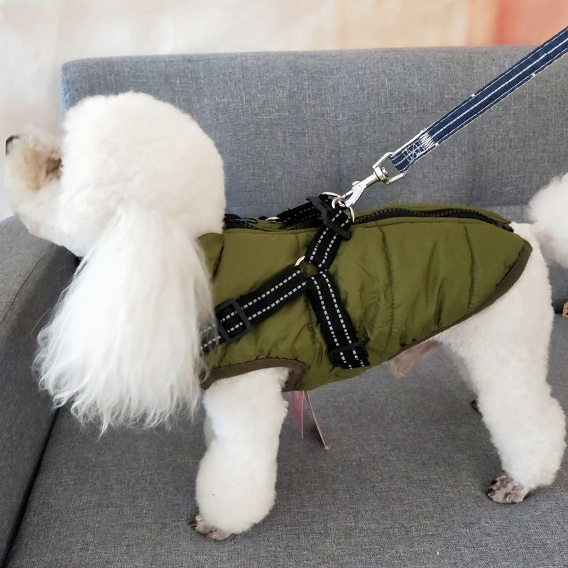 Waterproof Winter Dog Coat – Warm Jacket with Harness for Small & Large Dogs 🐶❄️