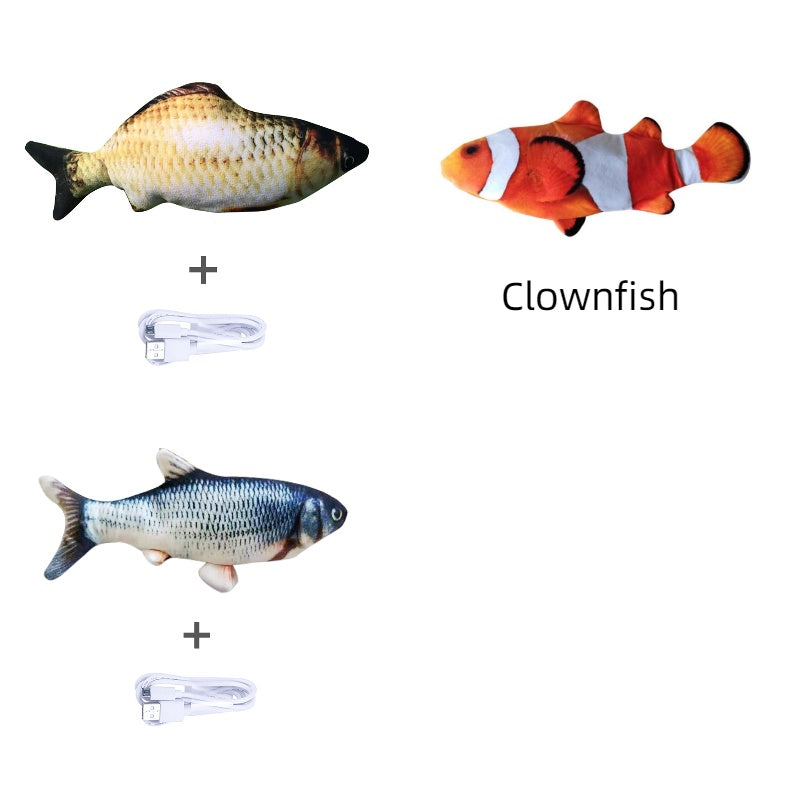 Electric Flopping Fish Toy – Realistic Jumping Pet Toy (No Catnip) 🐟✨