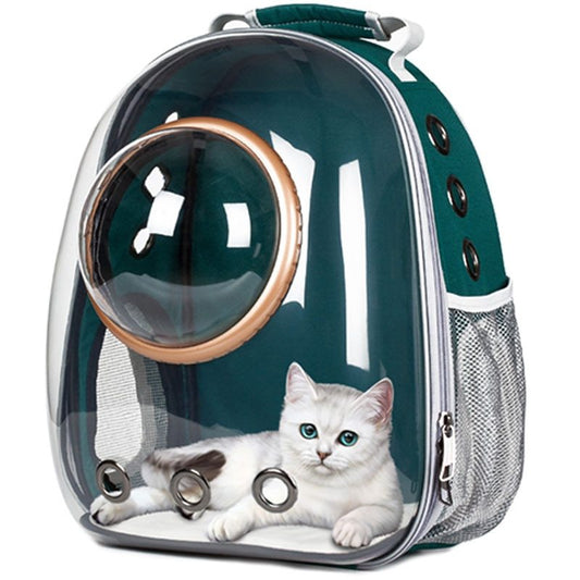 Transparent Pet Backpack – Space Capsule Carrier for Cats & Small Dogs