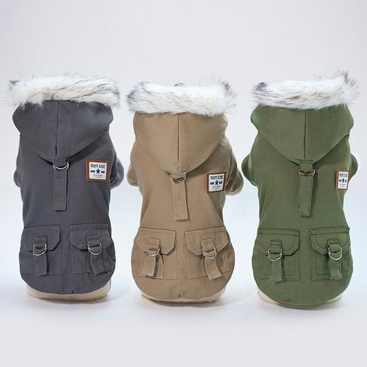 Dog Coat with Hood – Warm Pet Jacket 🐾🧢