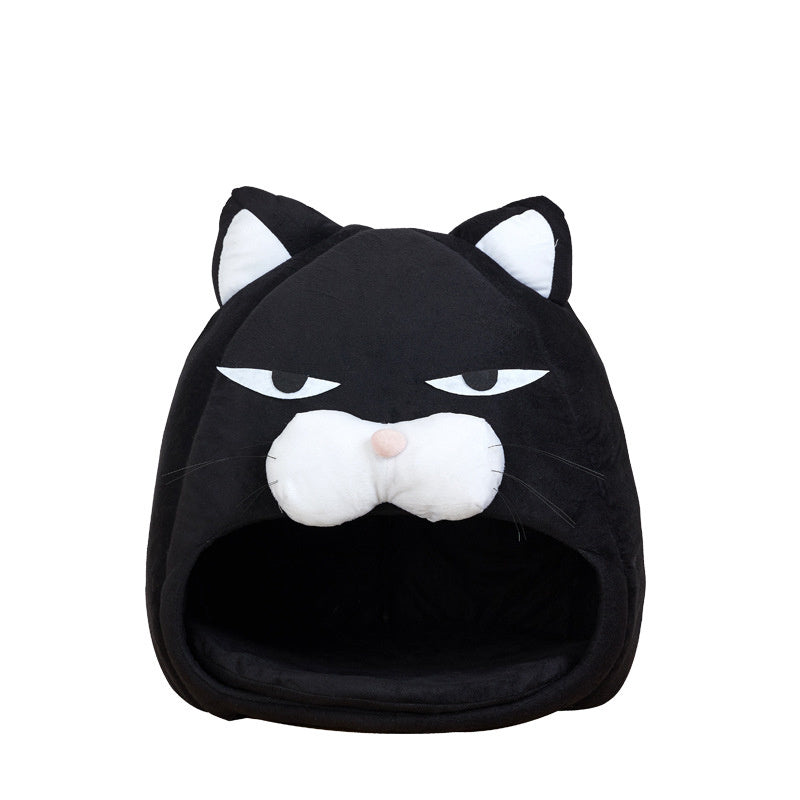 Cat House Bed – Cozy Sleeping Nest with Litter Mat 🐾🏠