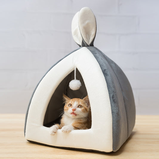 Cat House Bed – Cozy Villa Kennel for Cats & Small Dogs 🐾🏠