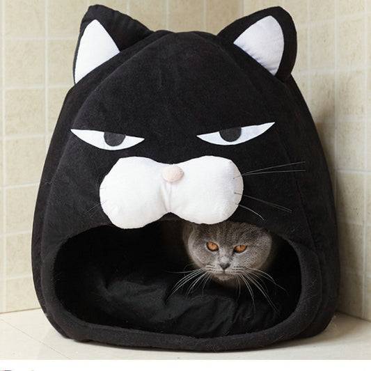 Cat House Bed – Cozy Sleeping Nest with Litter Mat 🐾🏠