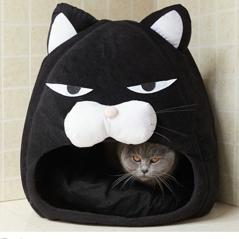 Cat House Bed – Cozy Sleeping Nest with Litter Mat 🐾🏠