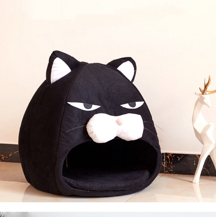 Cat House Bed – Cozy Sleeping Nest with Litter Mat 🐾🏠
