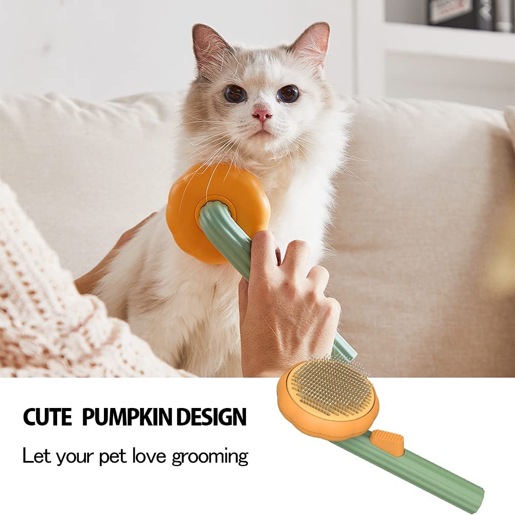 Pet Grooming Brush – Self-Cleaning Slicker for Dogs & Cats