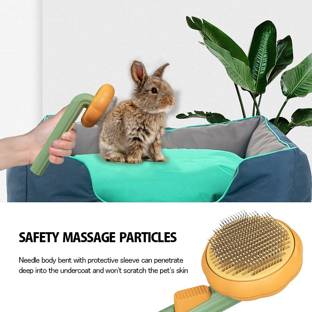 Pet Grooming Brush – Self-Cleaning Slicker for Dogs & Cats