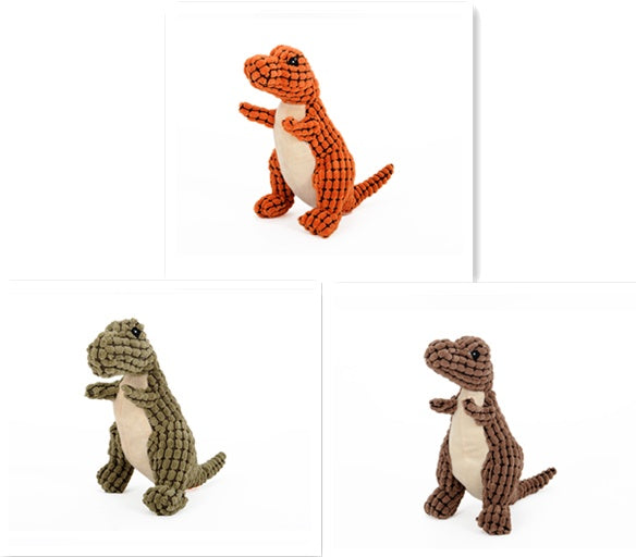 Dinosaur Dog Toy – Plush Squeaky Chew for Small & Large Dogs 🦖🐾