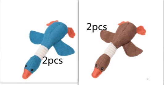 Plush Duck Dog Toy – Squeaky Chew Toy for Pets 🦆🐾