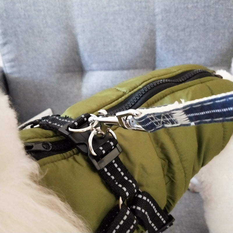 Waterproof Winter Dog Coat – Warm Jacket with Harness for Small & Large Dogs 🐶❄️