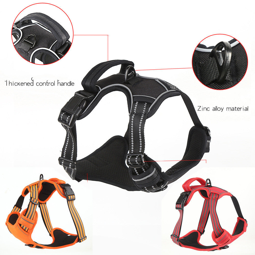No-Pull Reflective Dog Harness – Breathable Pet Vest