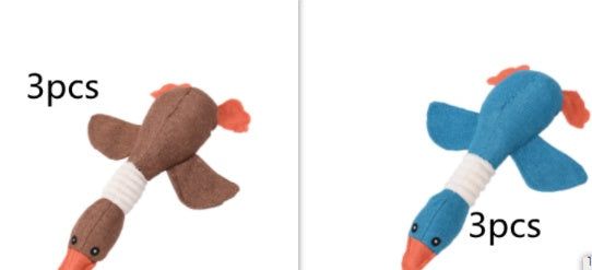 Plush Duck Dog Toy – Squeaky Chew Toy for Pets 🦆🐾
