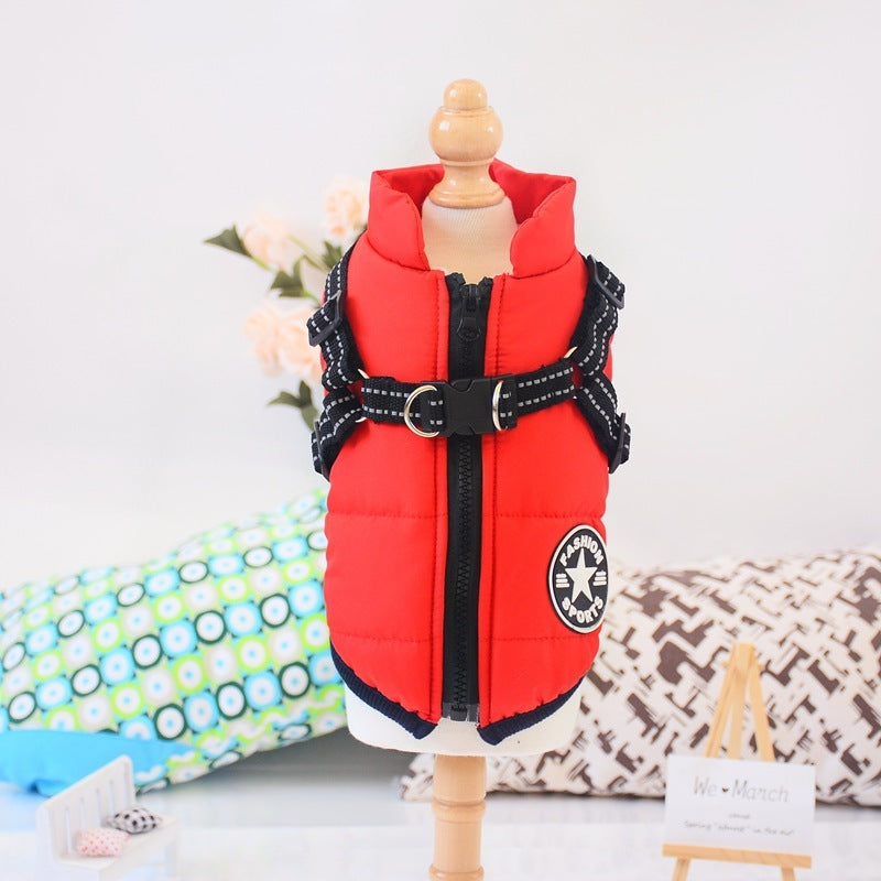 Waterproof Winter Dog Coat – Warm Jacket with Harness for Small & Large Dogs 🐶❄️