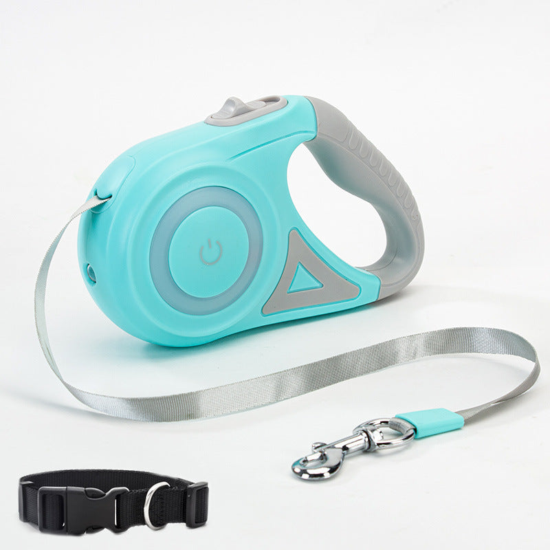 Retractable Dog Leash with Collar Set – 3m / 5m | Strong & Tangle-Free